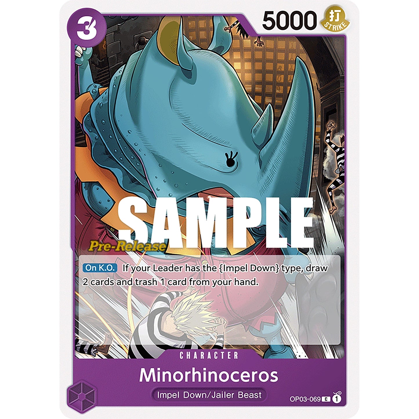 Image for Minorhinoceros (OP03-069) (OP03 PRE) - One Piece Card Game