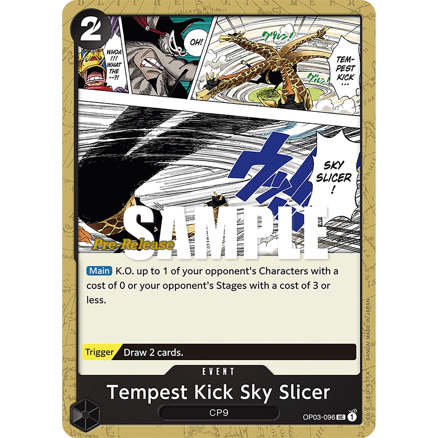 Image for Tempest Kick Sky Slicer (OP03-096) (OP03 PRE) - One Piece Card Game