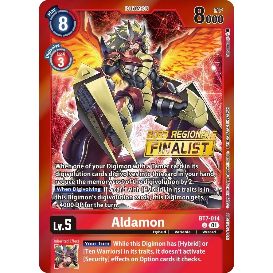 Image for Aldamon (2023 Regionals Finalist) (BT7-014 U) (BT07) - Digimon Card Game