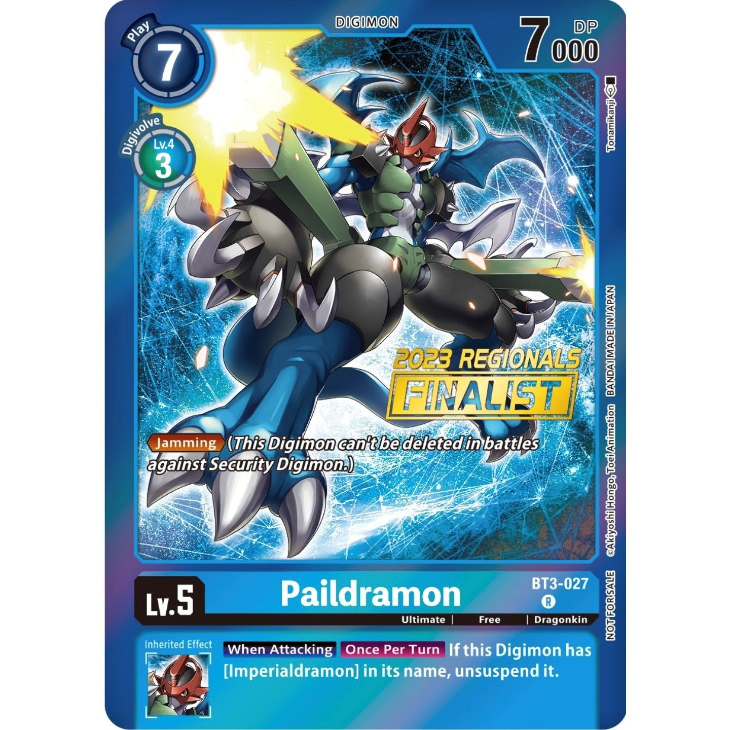 Image for Paildramon (2023 Regionals Finalist) (BT3-027 R) (BT01-03B) - Digimon Card Game