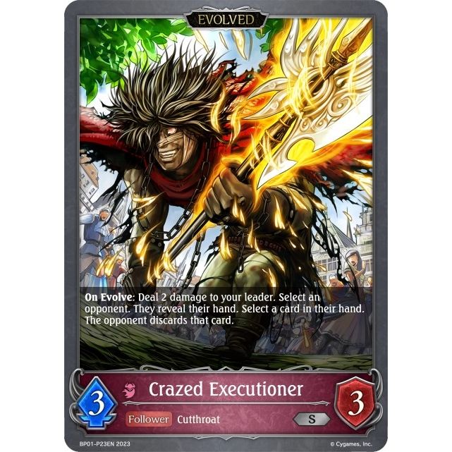 Image for Crazed Executioner (Evolved) P23EN (Foil) (BP01-P23EN) (BP01) - Shadowverse: Evolve