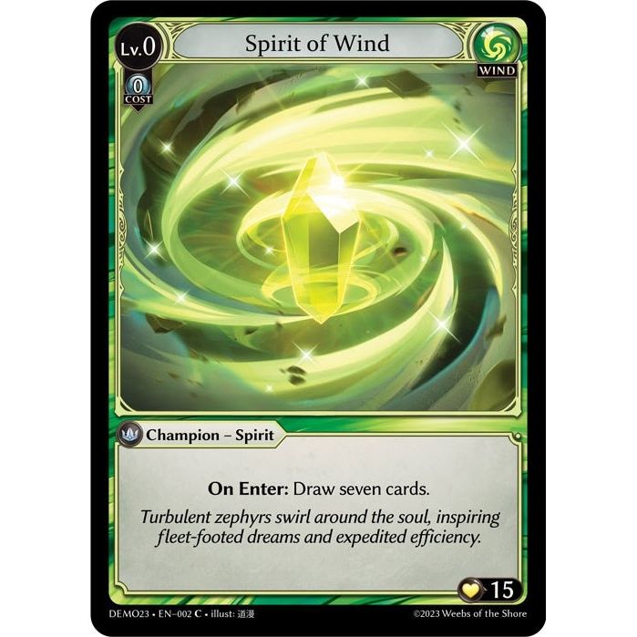 Image for Spirit of Wind (002) (DEMO23) - Grand Archive TCG