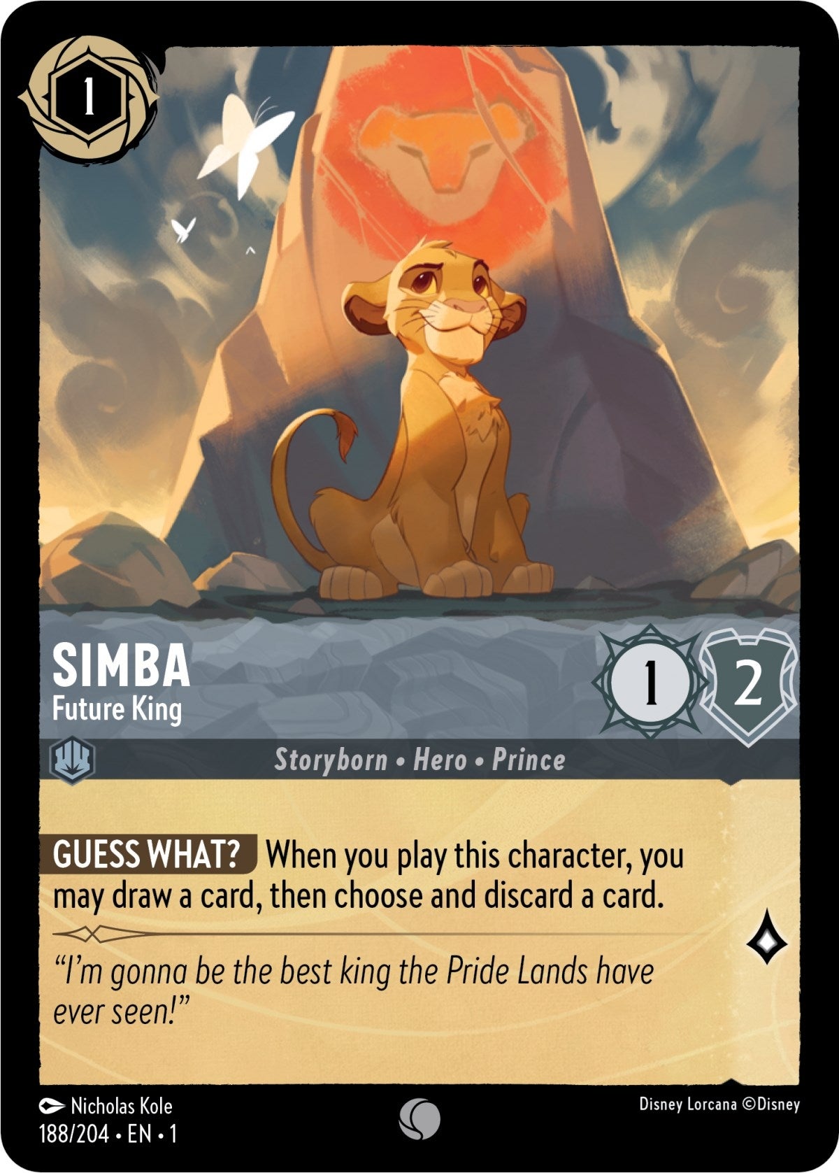 Image for Simba - Future King (188/204) (1) - Disney Lorcana