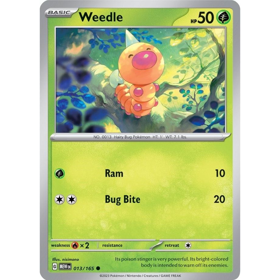Image for Weedle (013/165) (MEW) - Pokemon