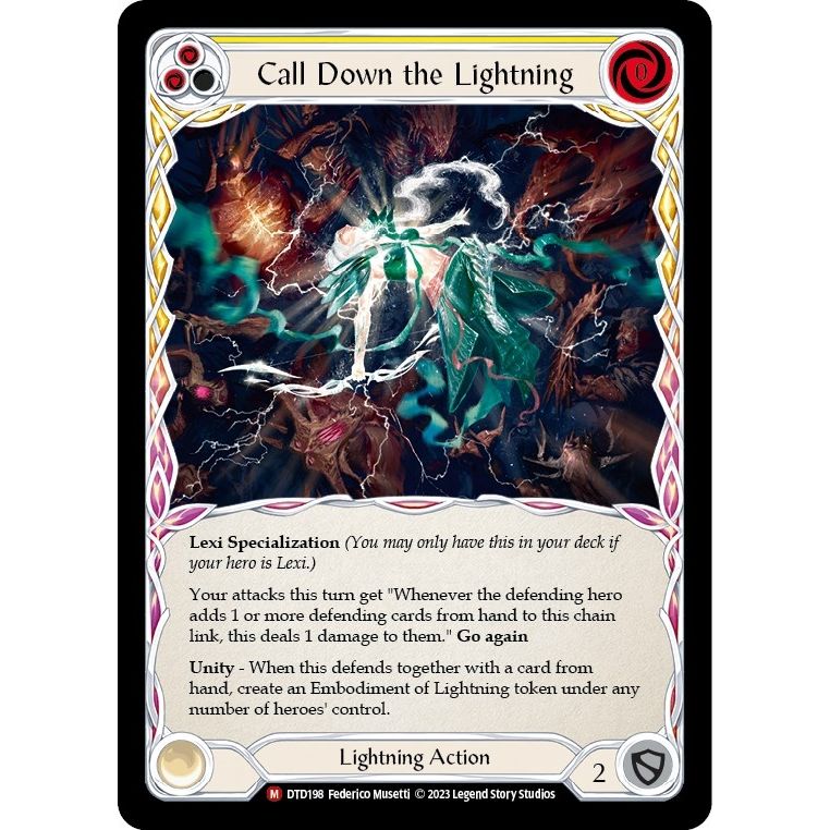 Image for Call Down the Lightning (DTD198) (DTD) - Flesh and Blood TCG
