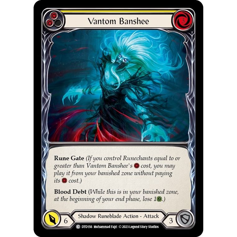 Image for Vantom Banshee (Yellow) (DTD156) (DTD) - Flesh and Blood TCG