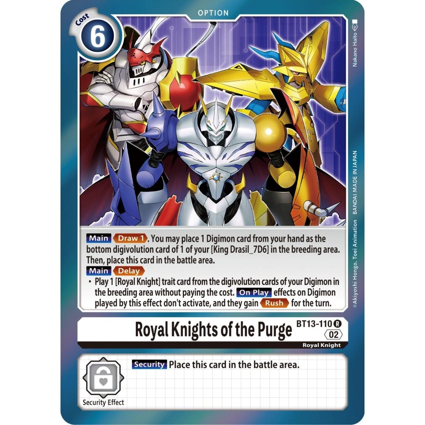 Image for Royal Knights of the Purge (BT13-110 R) (BT13) - Digimon Card Game