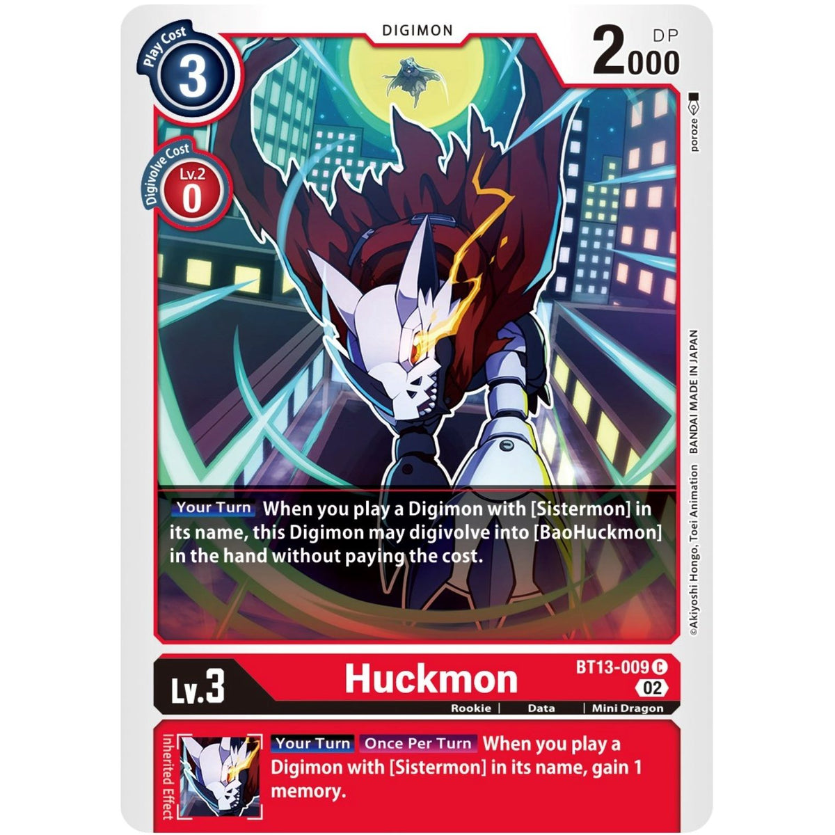 Image for Huckmon (BT13-009 C) (BT13) - Digimon Card Game