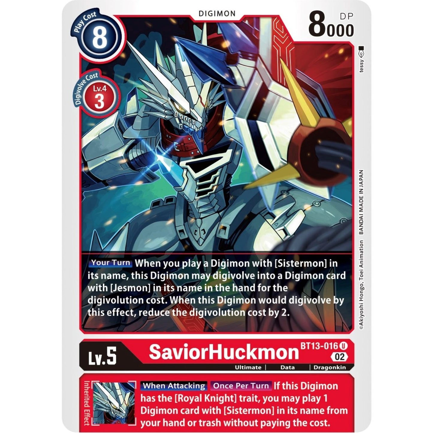 Image for SaviorHuckmon (BT13-016 U) (BT13) - Digimon Card Game