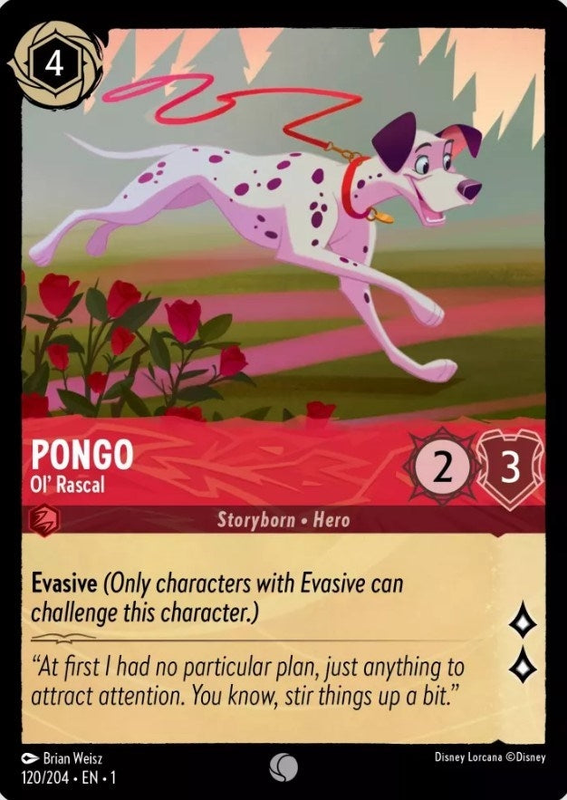 Image for Pongo - Ol' Rascal (120/204) (1) - Disney Lorcana