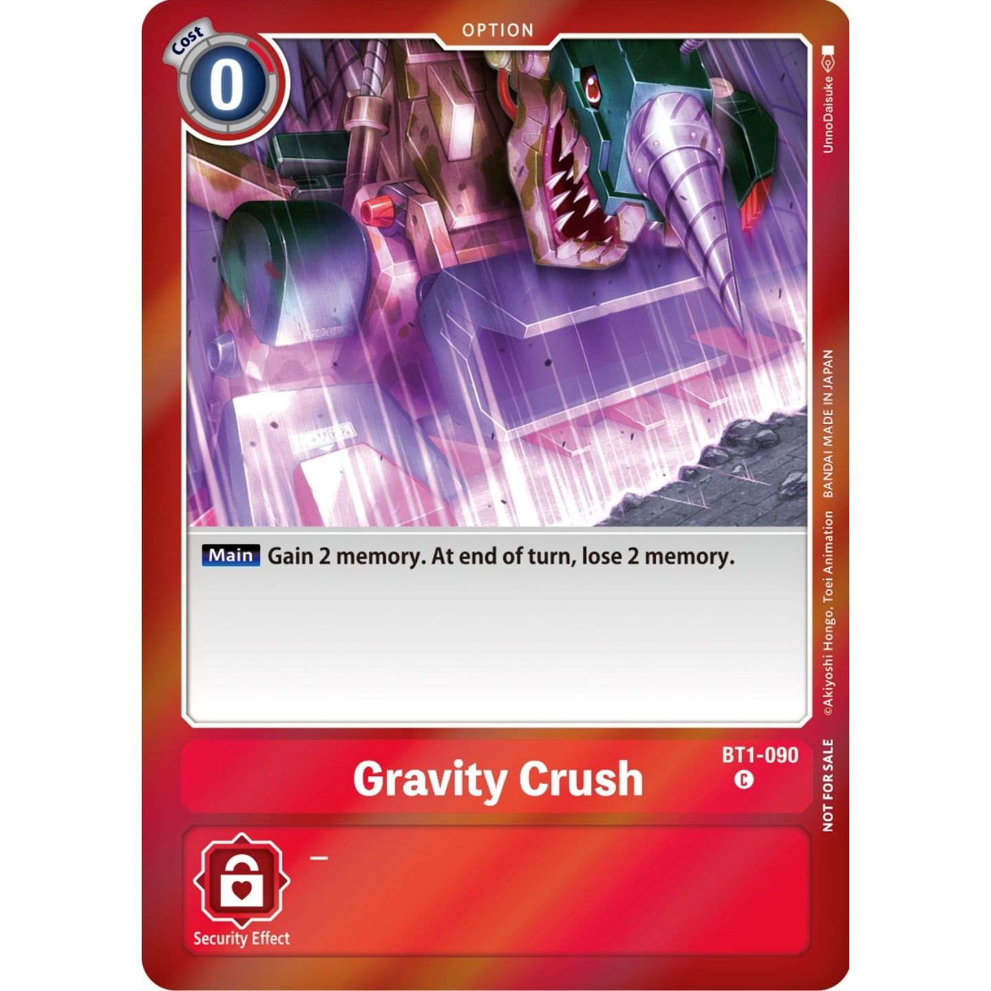 Image for Gravity Crush (Event Pack 5) (BT1-090 C) (BT01-03A) - Digimon Card Game