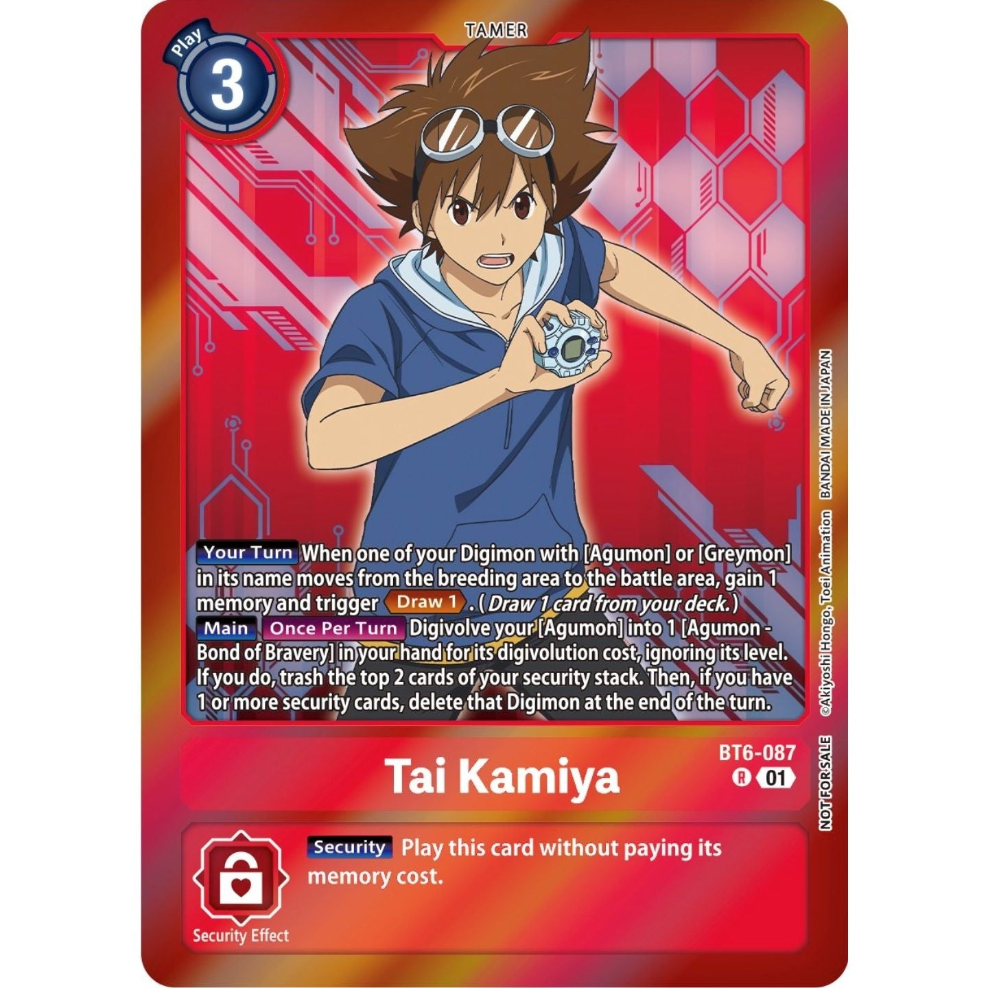 Image for Tai Kamiya (Event Pack 5) (BT6-087 R) (BT06) - Digimon Card Game
