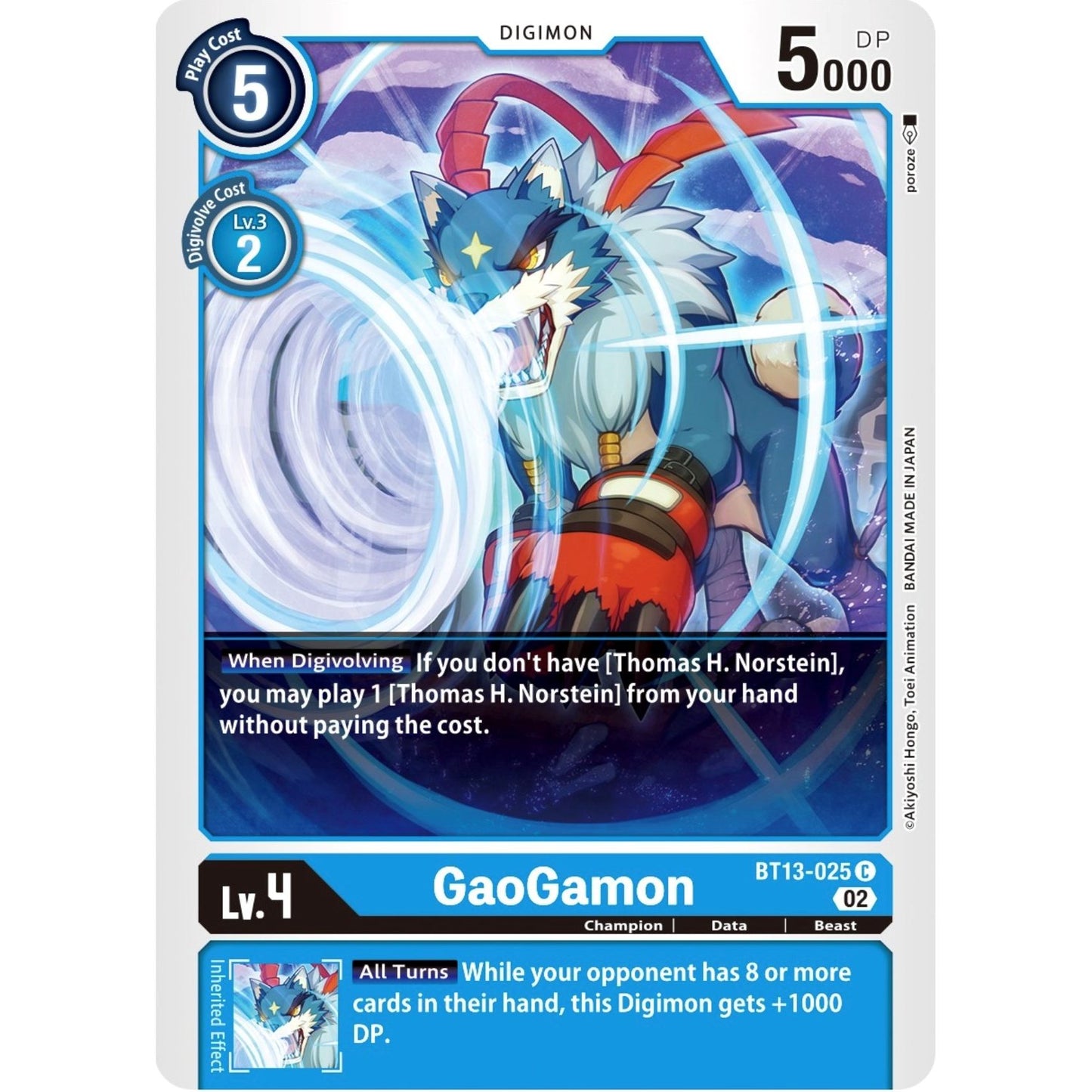 Image for GaoGamon (BT13-025 C) (BT13) - Digimon Card Game