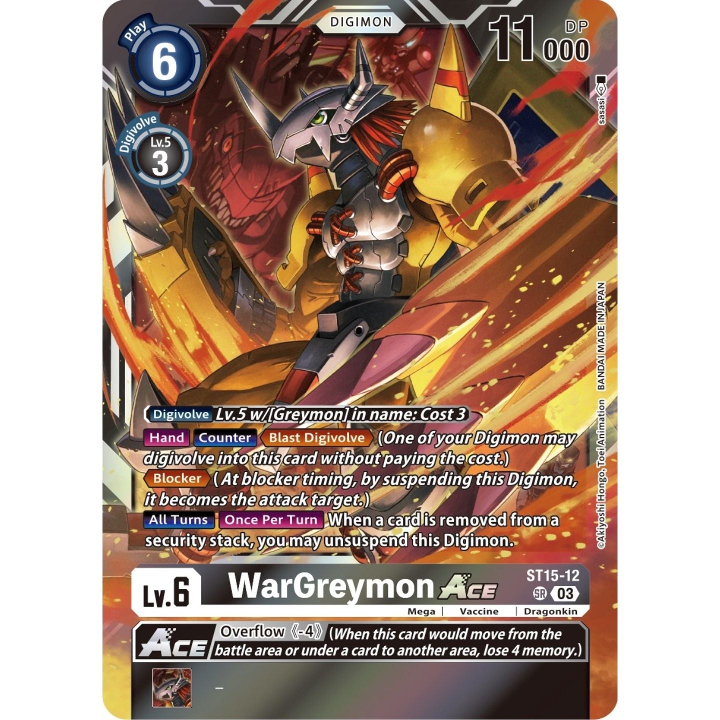 Image for WarGreymon ACE (Box Topper) (ST15-12) (BT13) - Digimon Card Game