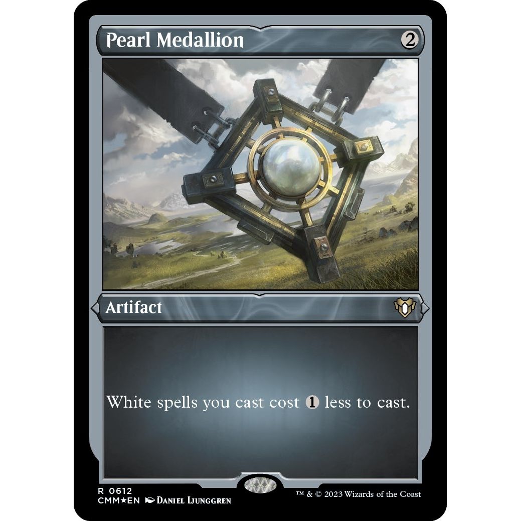 Image for Pearl Medallion (Foil Etched) (612) (CMM) - Magic: The Gathering