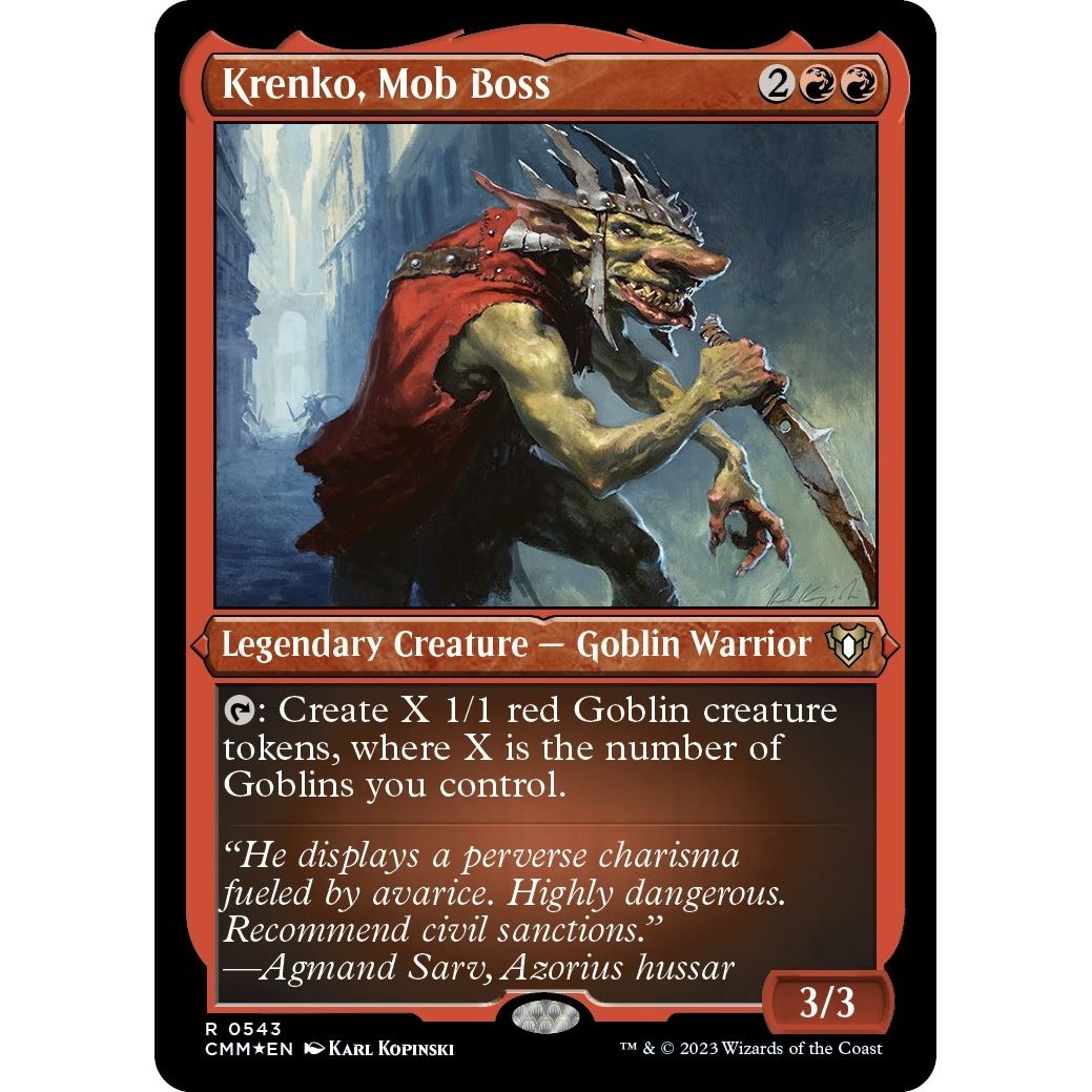 Image for Krenko, Mob Boss (Foil Etched) (543) (CMM) - Magic: The Gathering