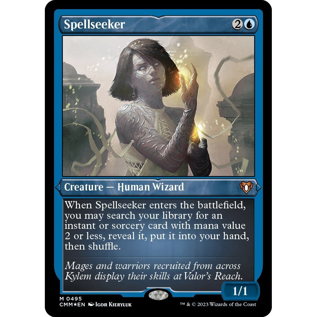 Image for Spellseeker (Foil Etched) (495) (CMM) - Magic: The Gathering
