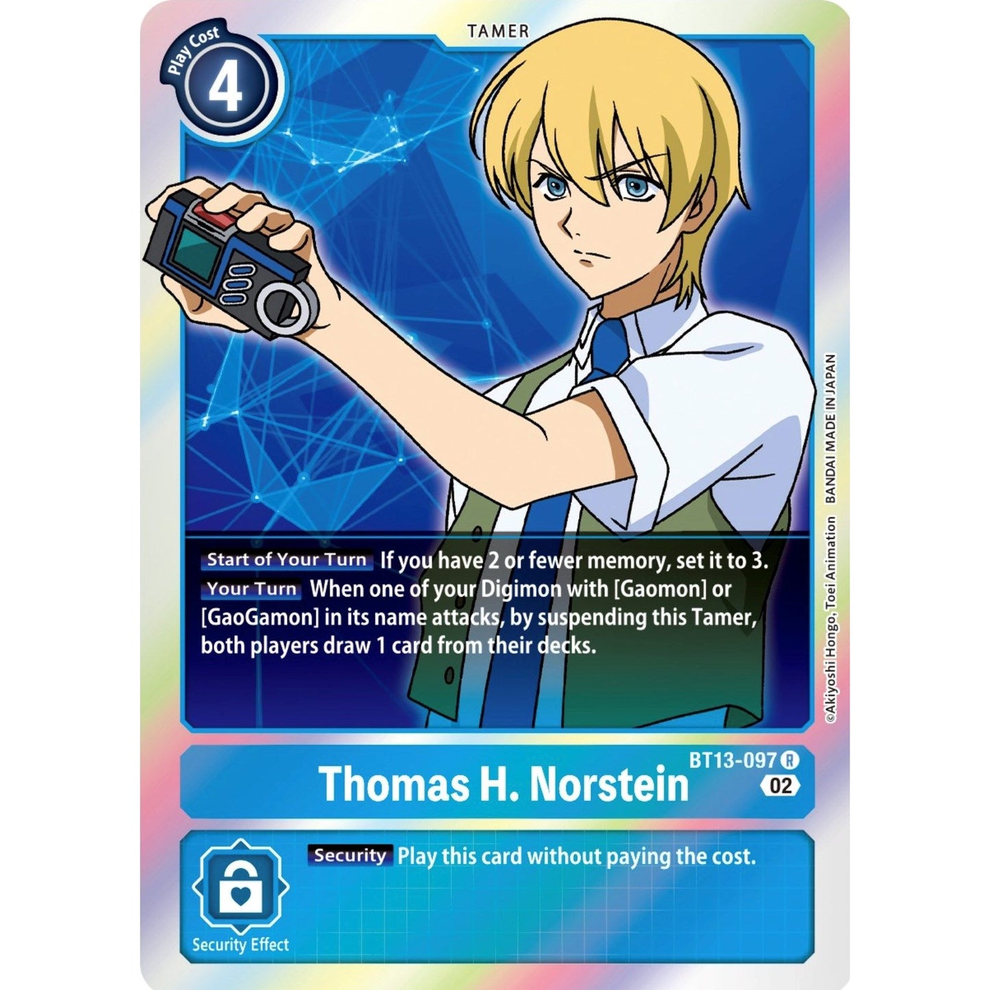 Image for Thomas H. Norstein (BT13-097 R) (BT13) - Digimon Card Game