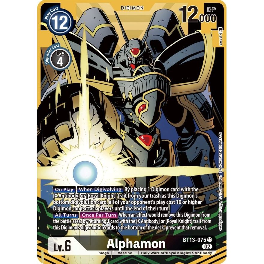 Image for Alphamon (Alternate Art) (BT13-075 SR) (BT13) - Digimon Card Game