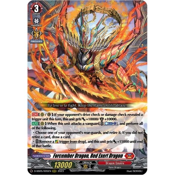 Image for Forcember Dragon, Red Exert Dragon (D-SS05/005EN) (D-SS05) - Cardfight Vanguard