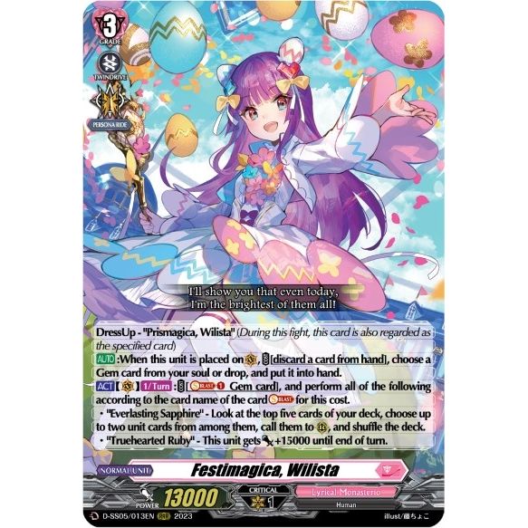 Image for Festimagica, Wilista (D-SS05/013EN) (D-SS05) - Cardfight Vanguard