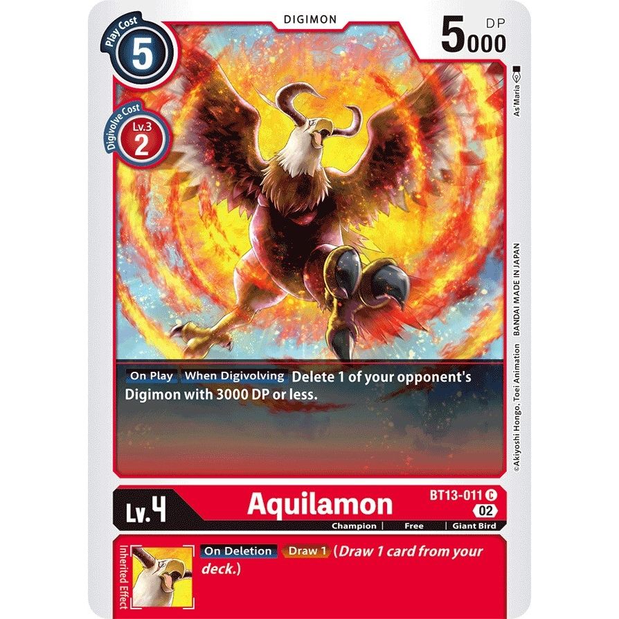 Image for Aquilamon (BT13-011 C) (BT13) - Digimon Card Game