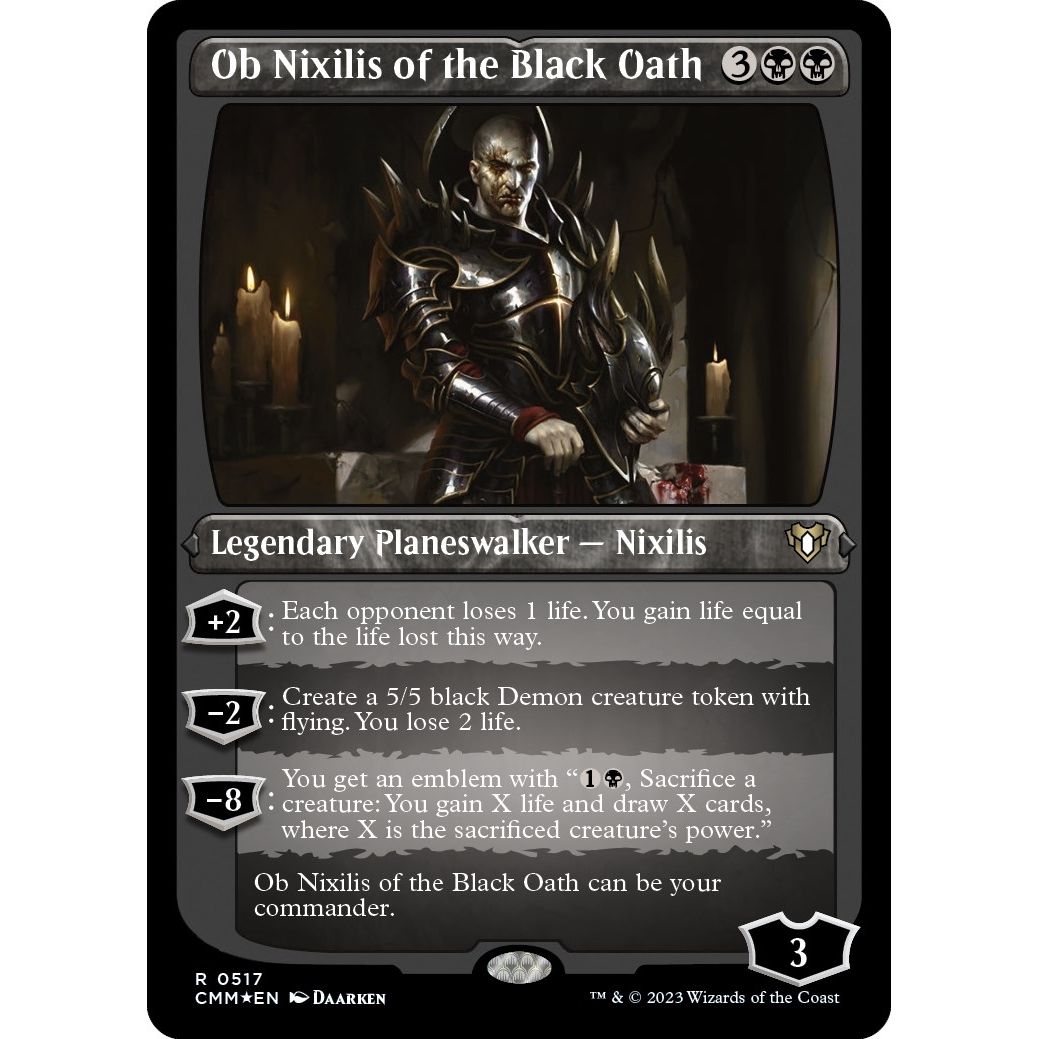 Image for Ob Nixilis of the Black Oath (Foil Etched) (517) (CMM) - Magic: The Gathering