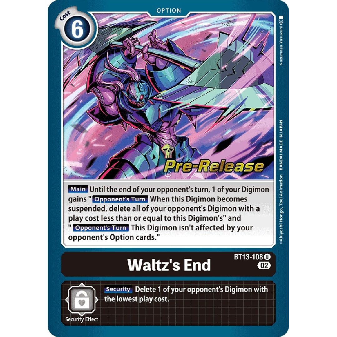 Image for Waltz's End (BT13-108 U) (BT13_PR) - Digimon Card Game