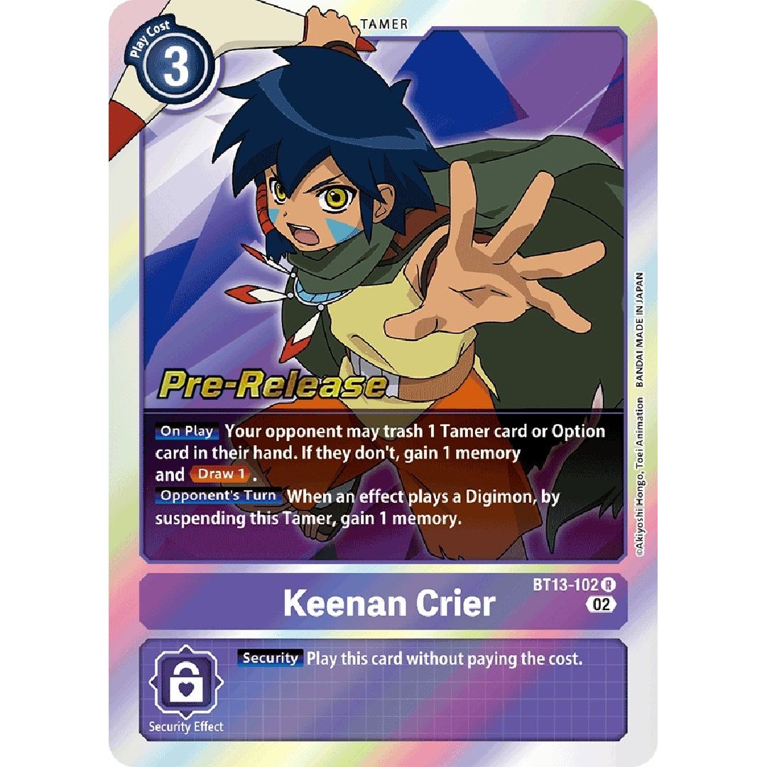 Image for Keenan Crier (BT13-102 R) (BT13_PR) - Digimon Card Game