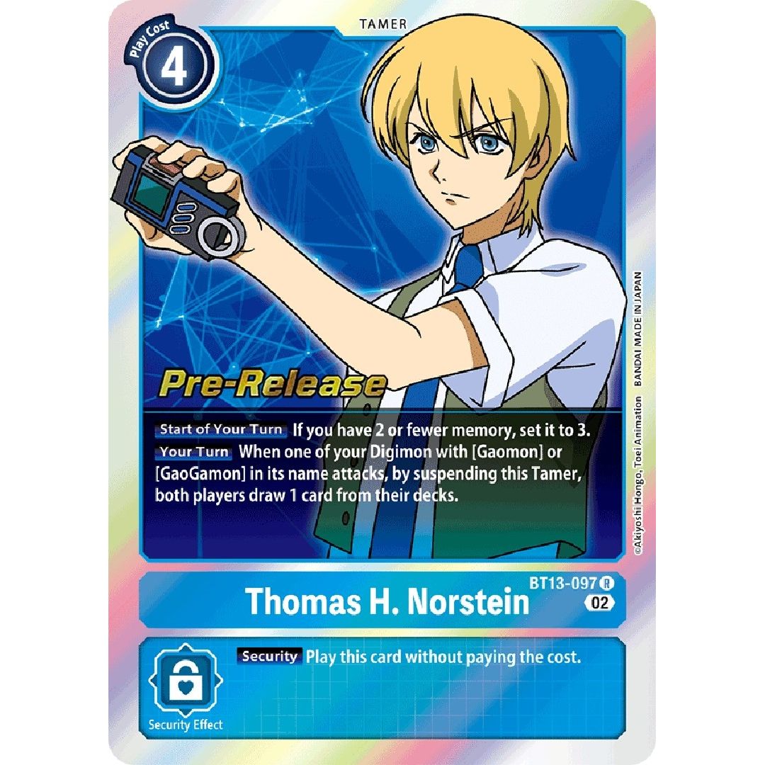 Image for Thomas H. Norstein (BT13-097 R) (BT13_PR) - Digimon Card Game