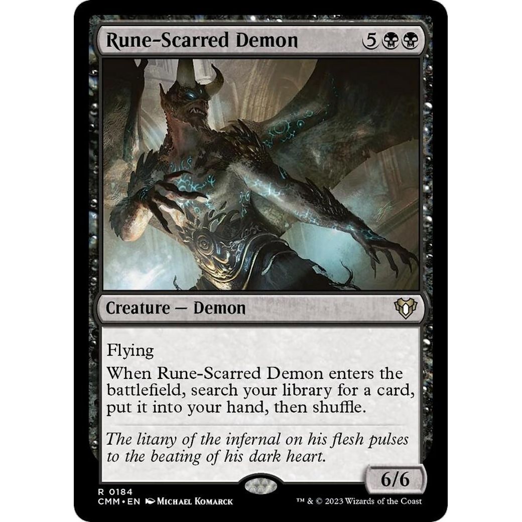 Image for Rune-Scarred Demon (184) (CMM) - Magic: The Gathering