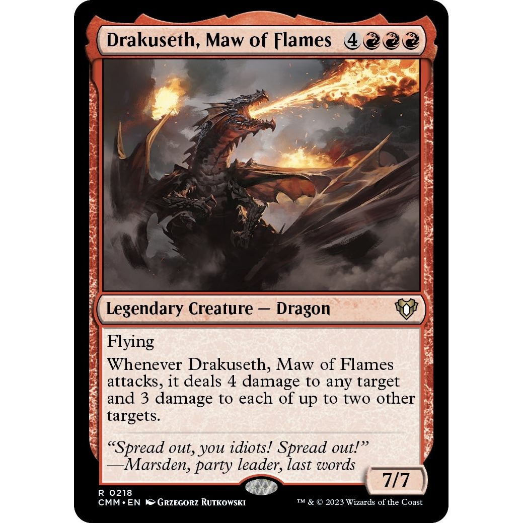 Image for Drakuseth, Maw of Flames (218) (CMM) - Magic: The Gathering