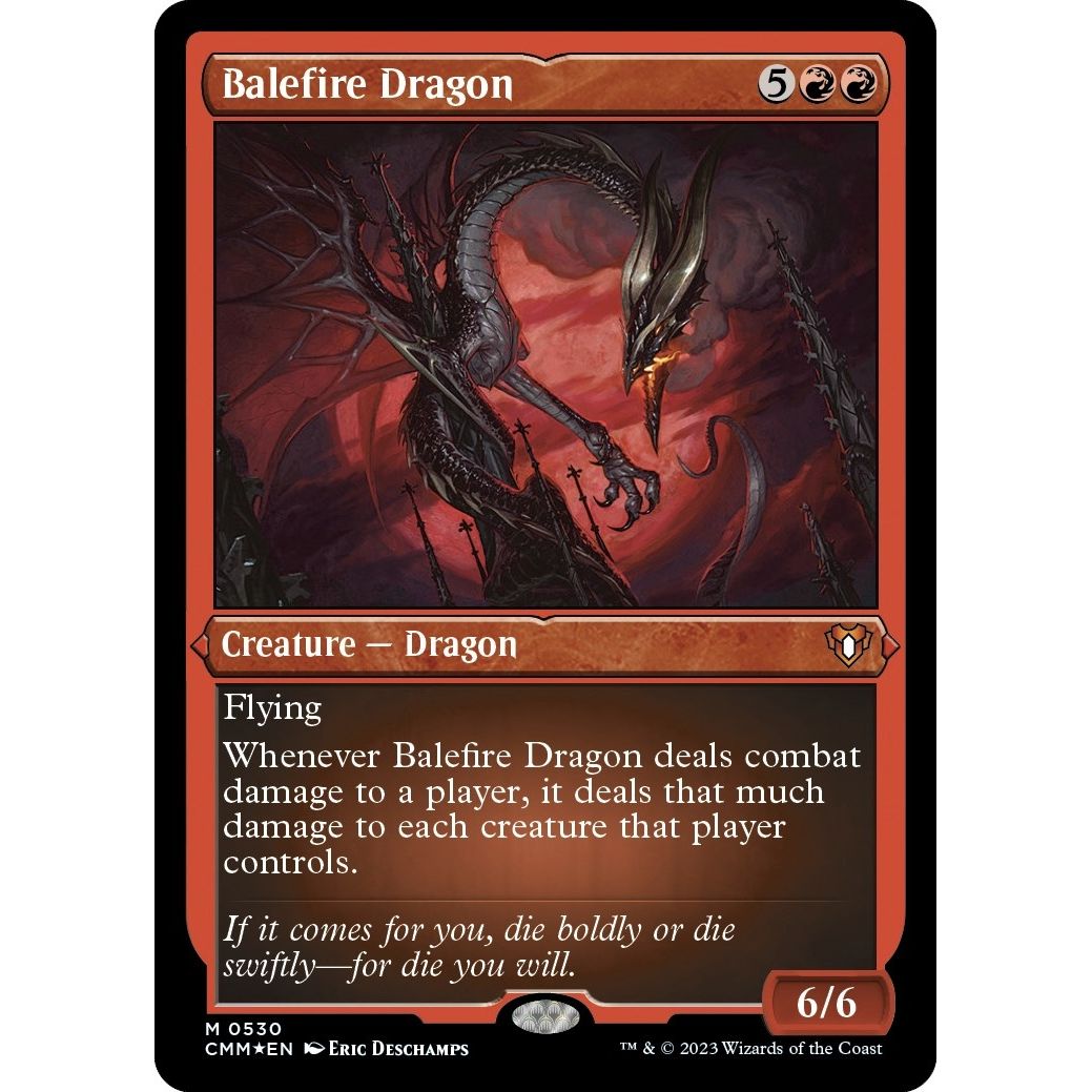 Image for Balefire Dragon (Foil Etched) (530) (CMM) - Magic: The Gathering