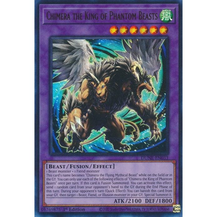 Image for Chimera the King of Phantom Beasts (DUNE-EN033) (DUNE) - YuGiOh