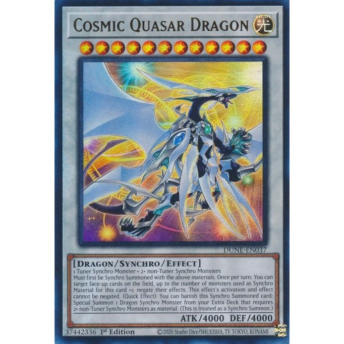 Image for Cosmic Quasar Dragon (DUNE-EN037) (DUNE) - YuGiOh