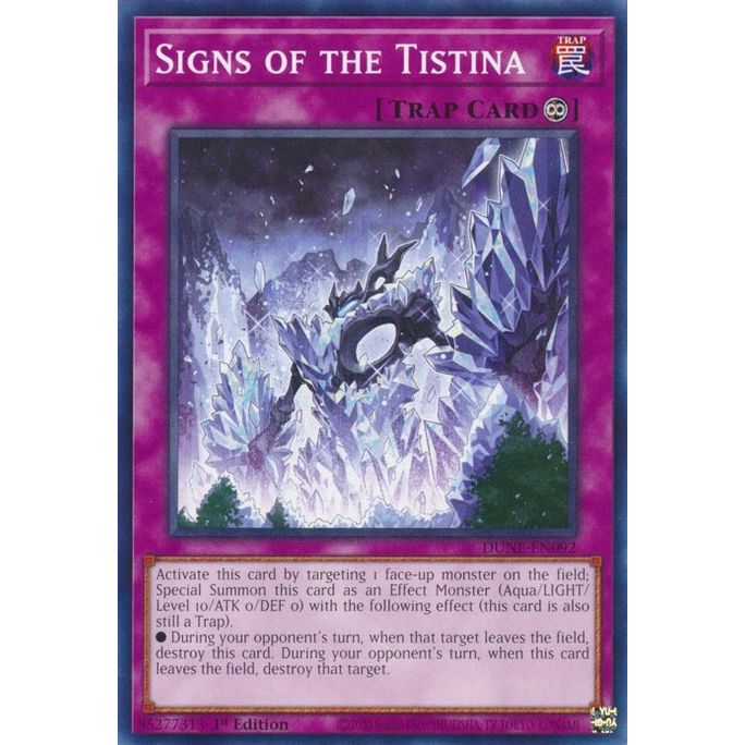 Image for Signs of the Tistina (DUNE-EN092) (DUNE) - YuGiOh