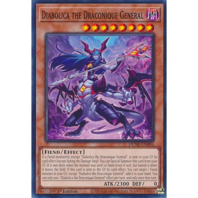 Image for Diabolica the Draconique General (DUNE-EN096) (DUNE) - YuGiOh
