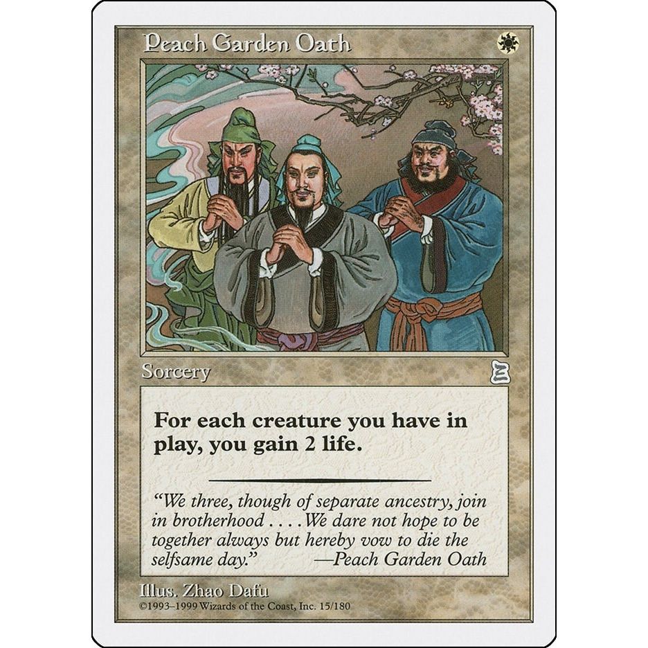 Image for Peach Garden Oath (15) (PTK) - Magic: The Gathering