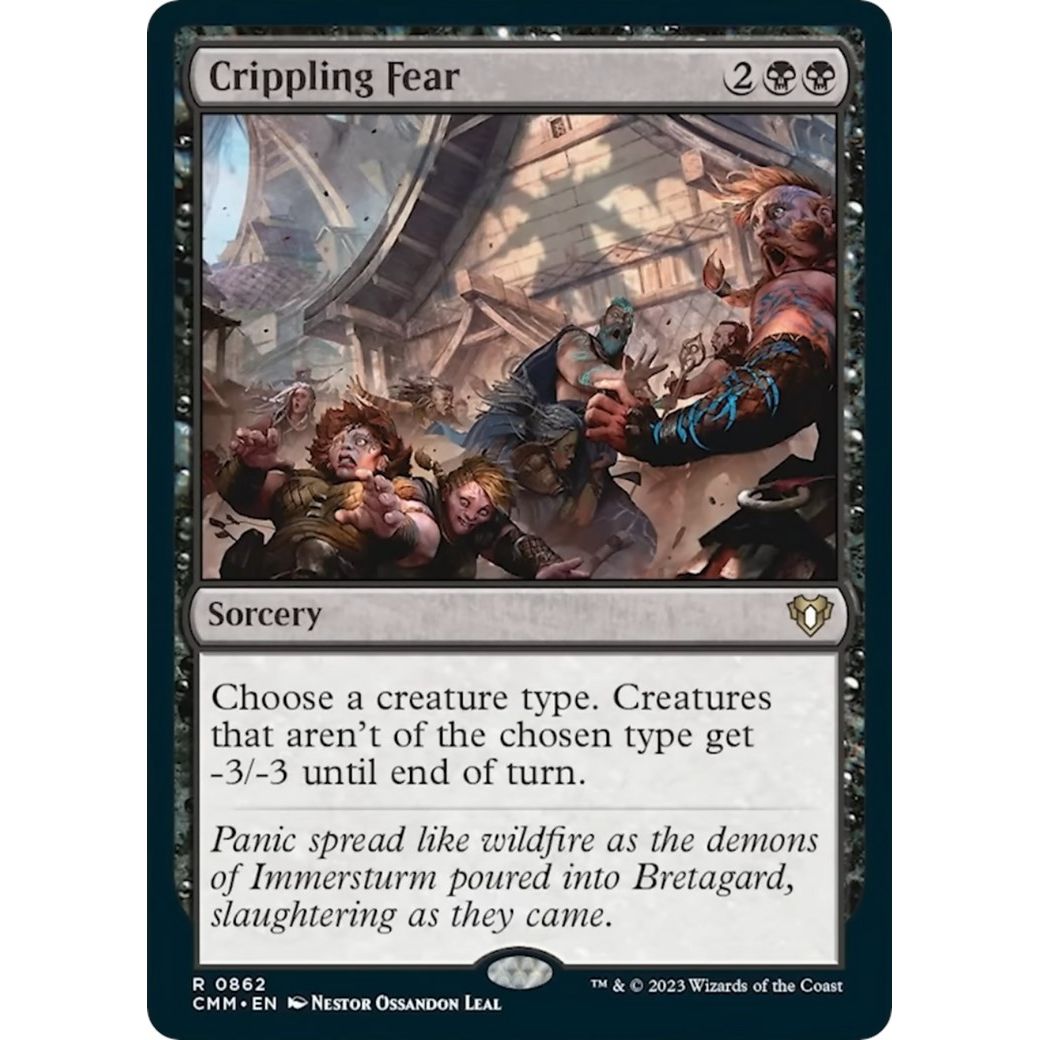 Image for Crippling Fear (862) (CMM) - Magic: The Gathering