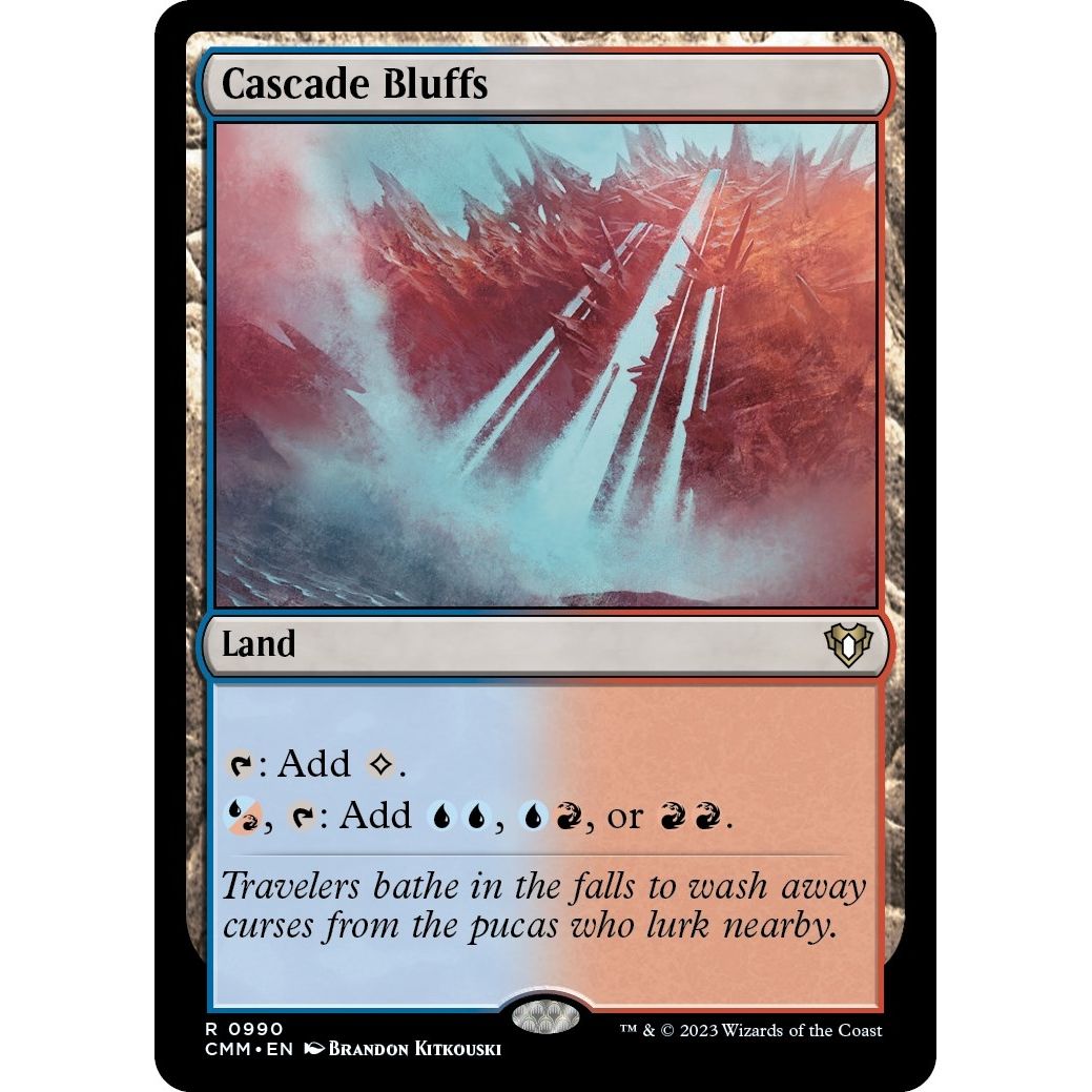 Image for Cascade Bluffs (990) (CMM) - Magic: The Gathering