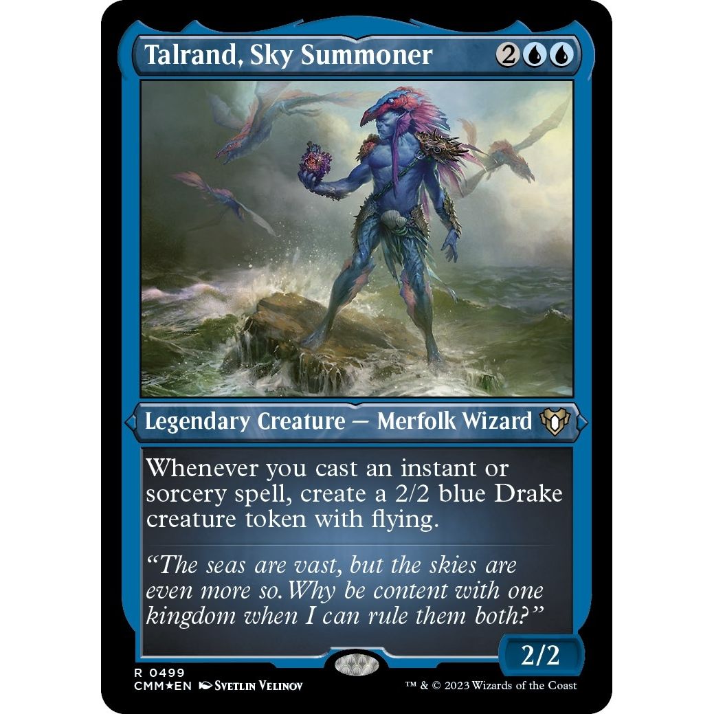 Image for Talrand, Sky Summoner (Foil Etched) (499) (CMM) - Magic: The Gathering
