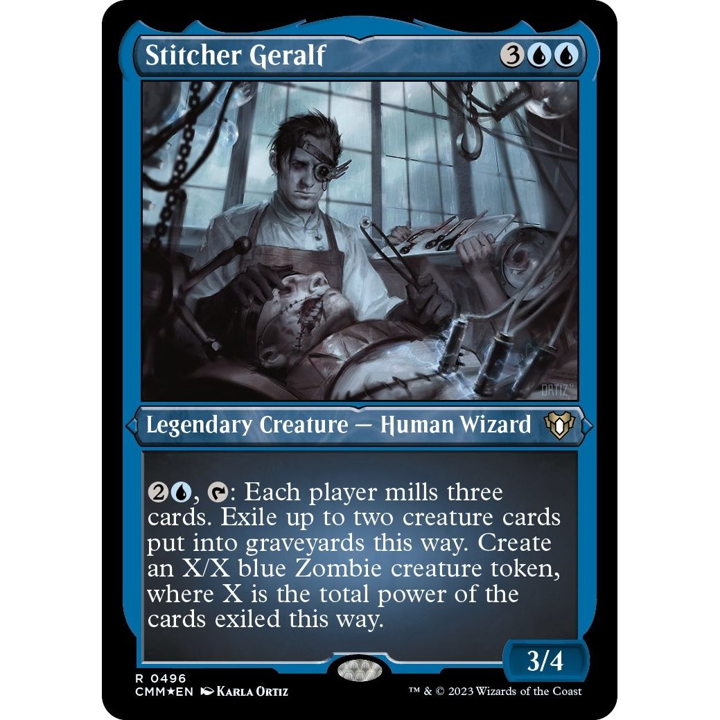 Image for Stitcher Geralf (Foil Etched) (496) (CMM) - Magic: The Gathering