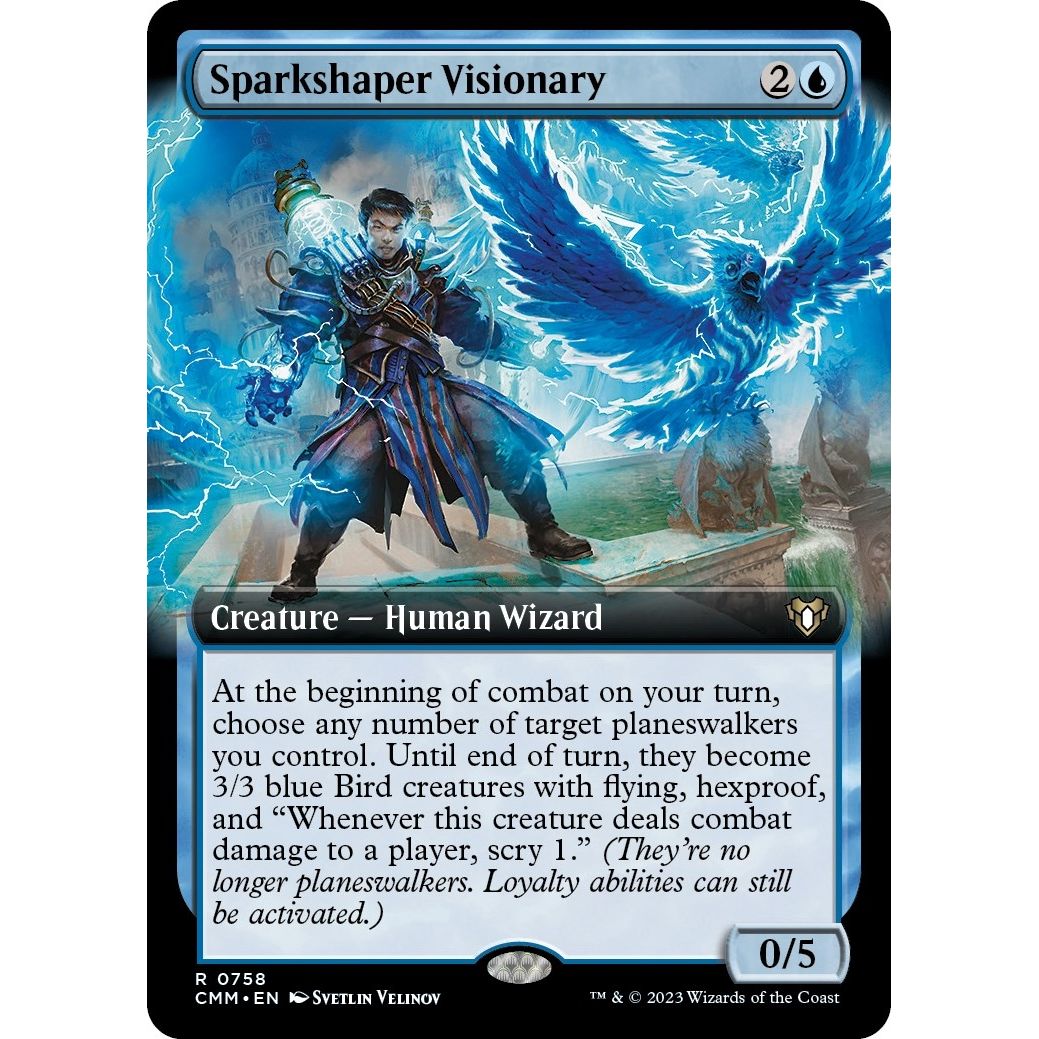 Image for Sparkshaper Visionary (Extended Art) (758) (CMM) - Magic: The Gathering