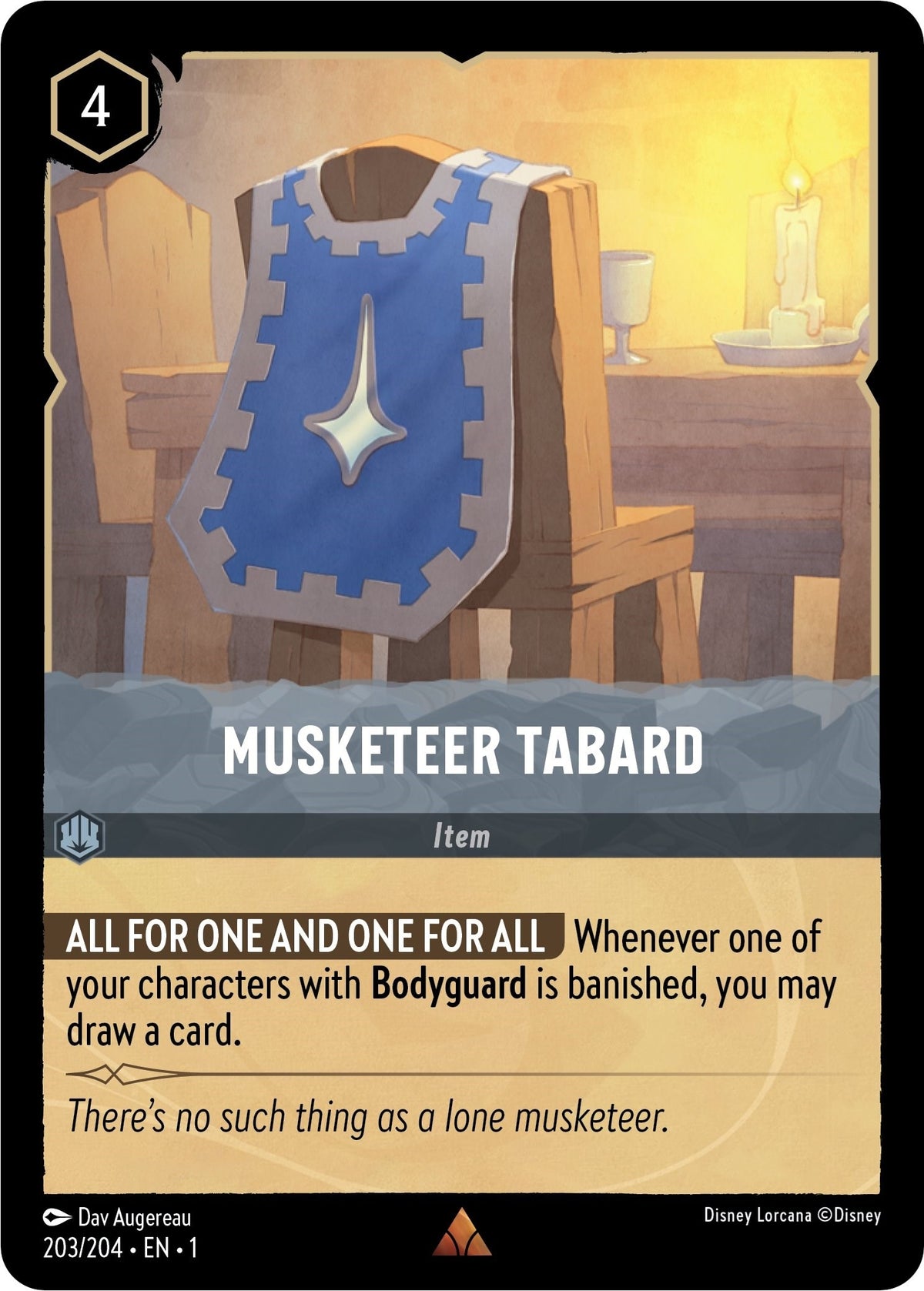 Image for Musketeer Tabard (203/204) (1) - Disney Lorcana