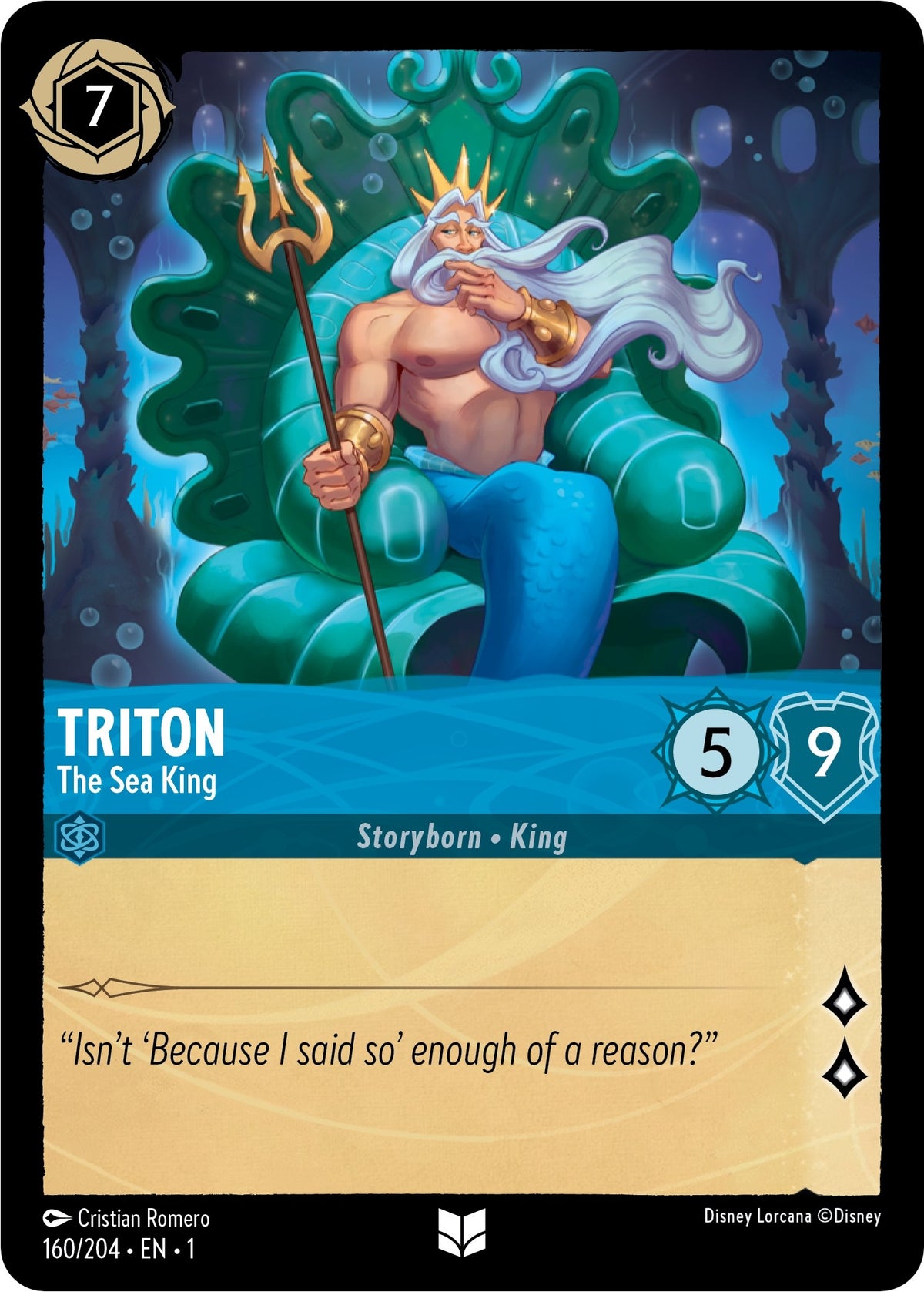 Image for Triton - The Sea King (160/204) (1) - Disney Lorcana