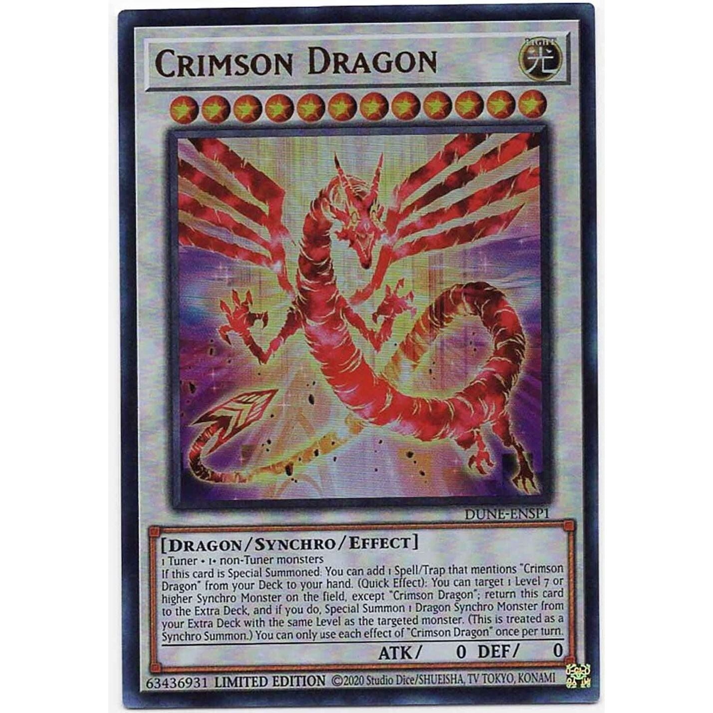 Image for Crimson Dragon (DUNE-ENSP1) (DUNE-ENSP1) (DUNE) - YuGiOh