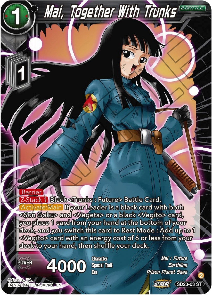 Image for Mai, Together With Trunks (SD23-03) (BT22) - Dragon Ball Super: Masters