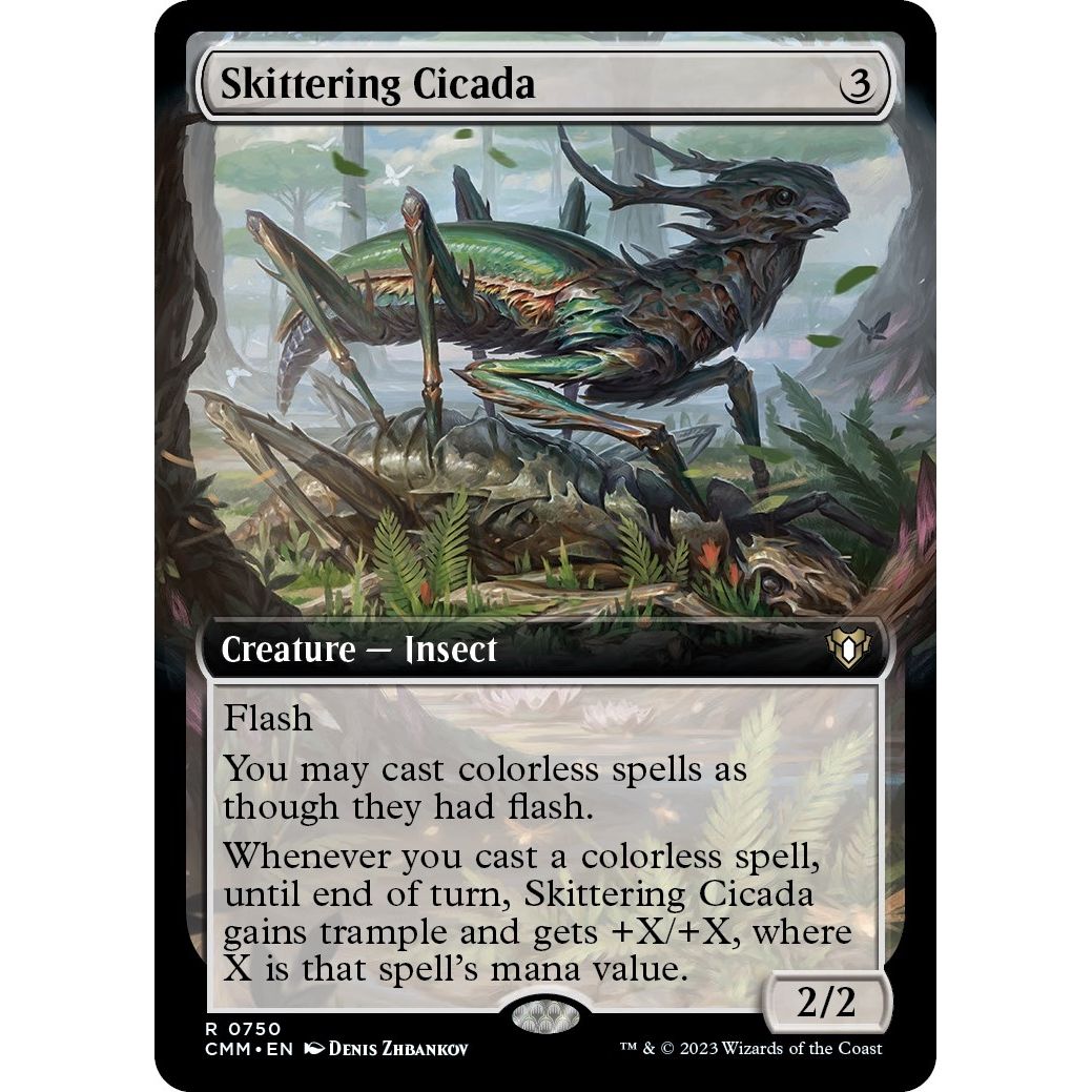 Image for Skittering Cicada (Extended Art) (750) (CMM) - Magic: The Gathering