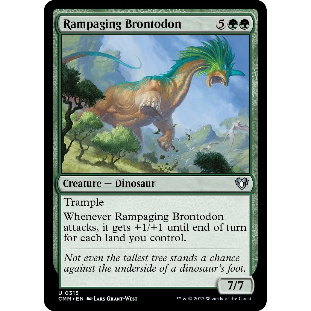 Image for Rampaging Brontodon (315) (CMM) - Magic: The Gathering