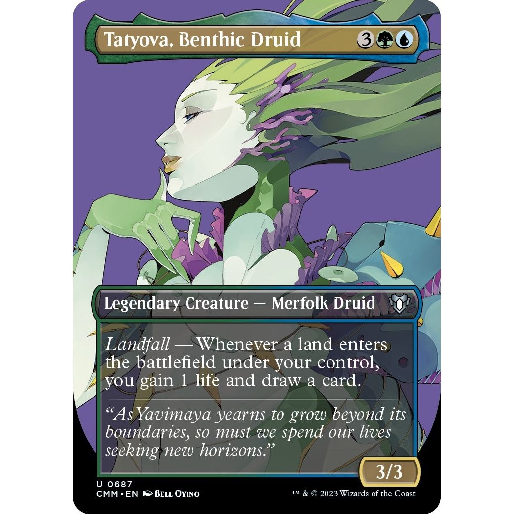 Image for Tatyova, Benthic Druid (Borderless) (687) (CMM) - Magic: The Gathering